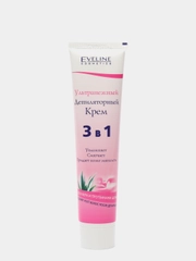 Eveline Cosmetics Крем для депиляции УЛЬТРАНЕЖНЫЙ 3в1 с Алоэ Вера и протеин.Шёлка, 125мл