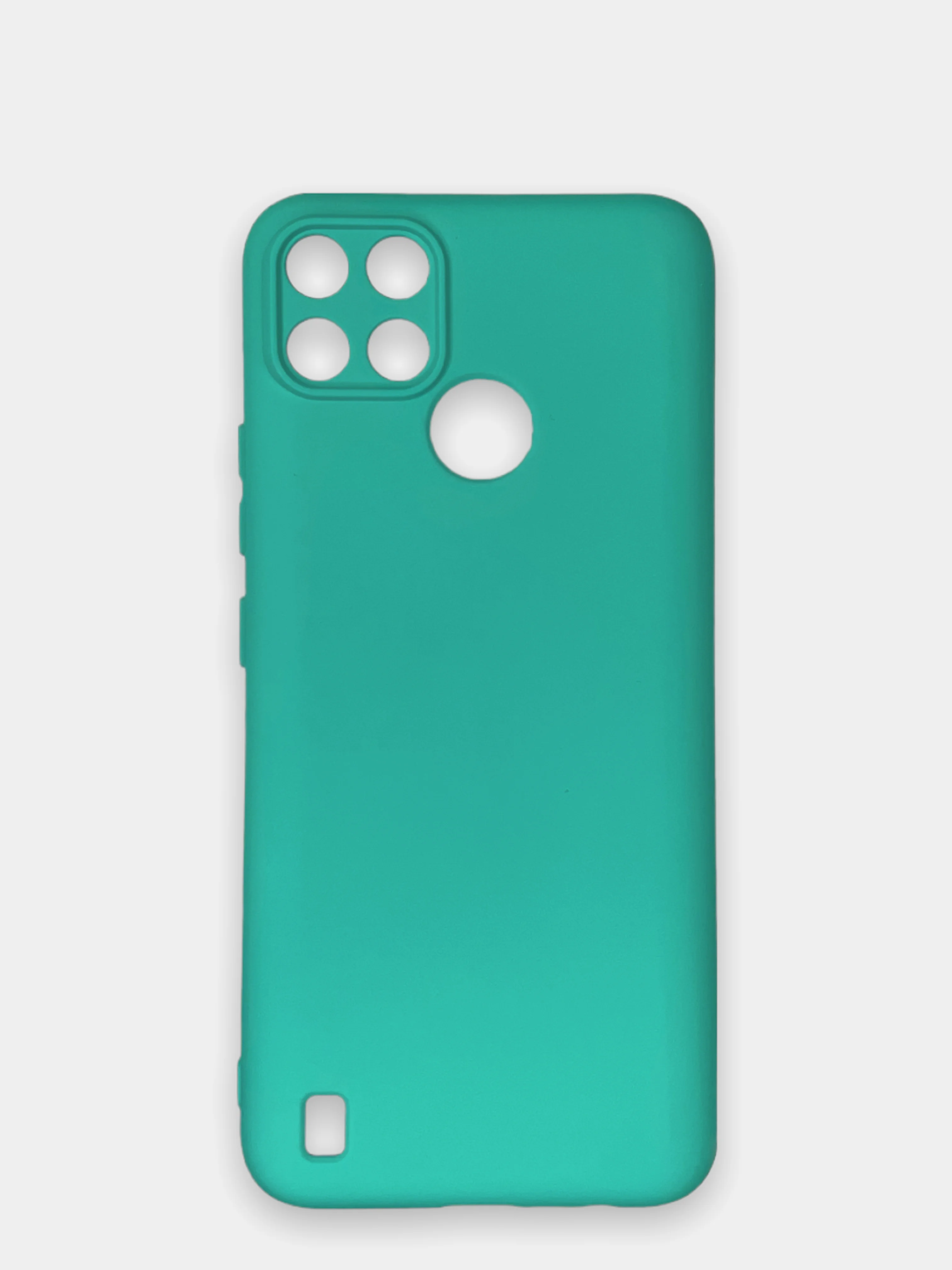 Бирюзовый чехол силиконовый для Realme C21Y, Realme C25Y Реалми С21У / С25У Silicone Cover