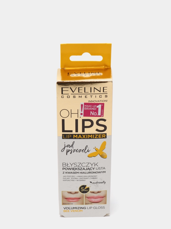 Eveline Cosmetics Блеск для увеличения объема губ ПЧЕЛИНЫЙ ЯД OH! MY LIPS, 4,5 мл