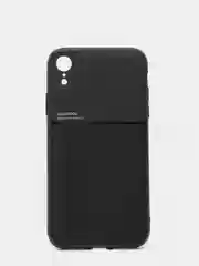 Черный чехол для айфон текстурный матовый с магнитной вставкой из ТПУ для iPhone IHaitun
