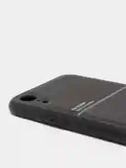 Черный чехол для айфон текстурный матовый с магнитной вставкой из ТПУ для iPhone IHaitun
