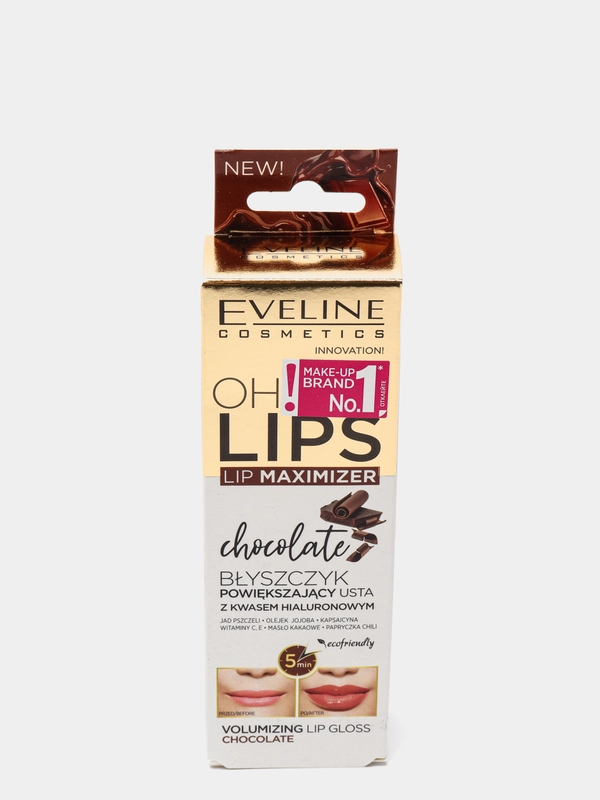 Eveline Cosmetics Блеск для увеличения объема губ ШОКОЛАД OH! MY LIPS, 4,5 мл