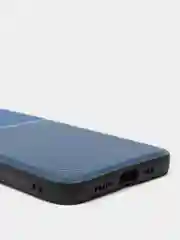 Синий чехол для айфон текстурный матовый с магнитной вставкой из ТПУ для iPhone IHaitun