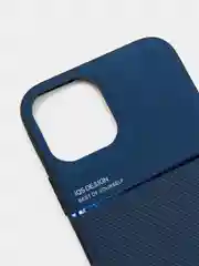 Синий чехол для айфон текстурный матовый с магнитной вставкой из ТПУ для iPhone IHaitun