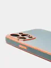Бирюзовый дизайнерский чехол для айфон NANARUSI с квадратной рамкой Apple IPhone
