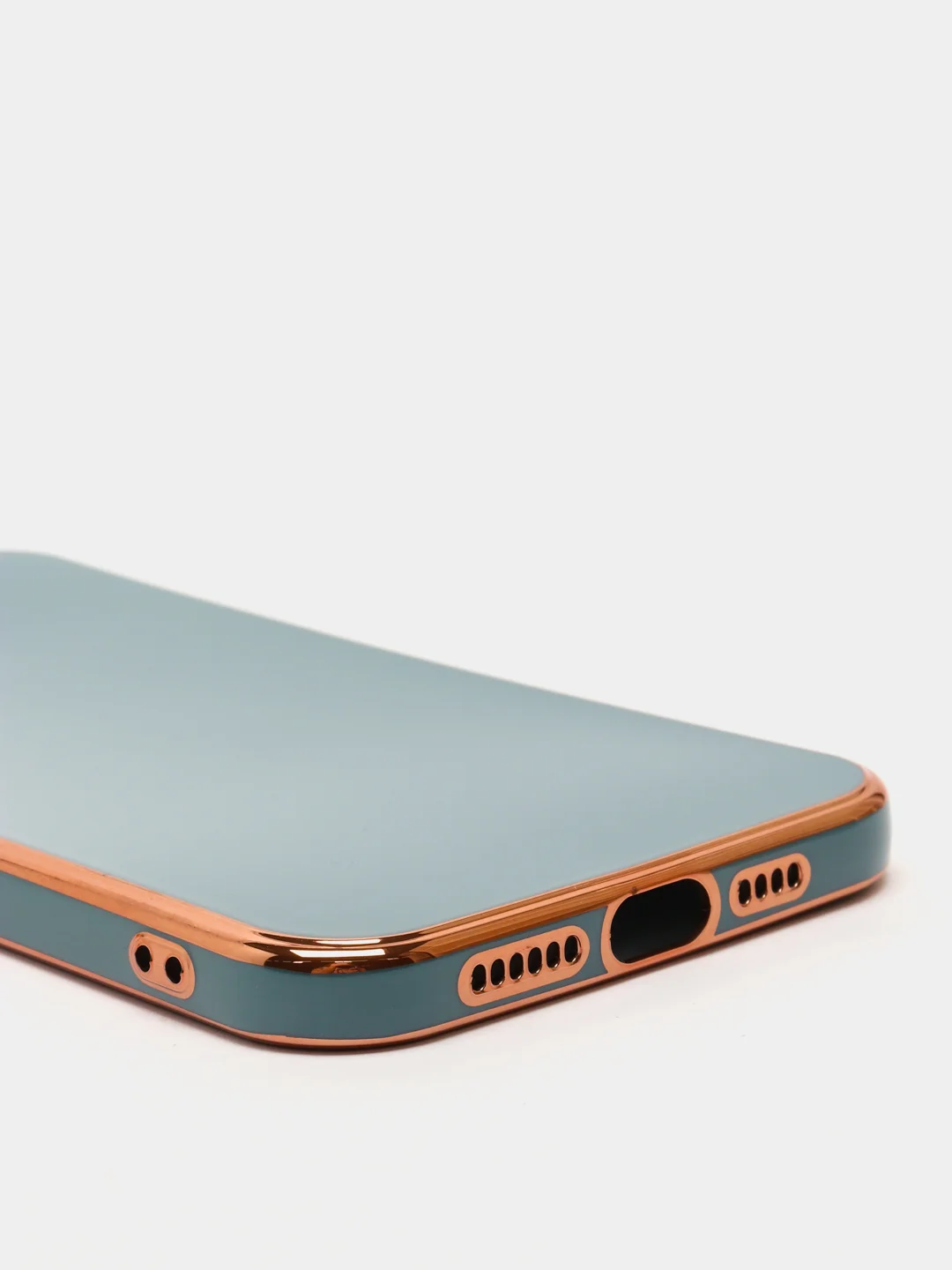 Бирюзовый дизайнерский чехол для айфон NANARUSI с квадратной рамкой Apple IPhone