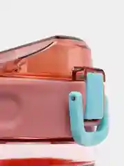 Розовый бутылка спортивная для воды с силиконовым поильником 18,5x8,5см, 500мл