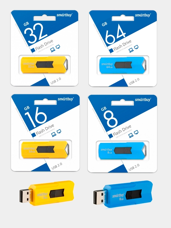 Флешка Smartbuy USB 8/16/32/64 Гб