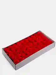 Красный мыльные розы цвета Шоколад, 50 штук