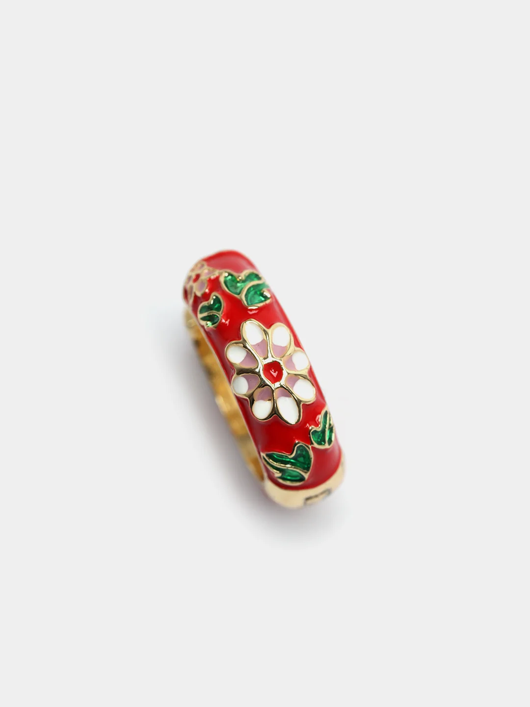 Серьги-конго круглые, с цветной эмалью