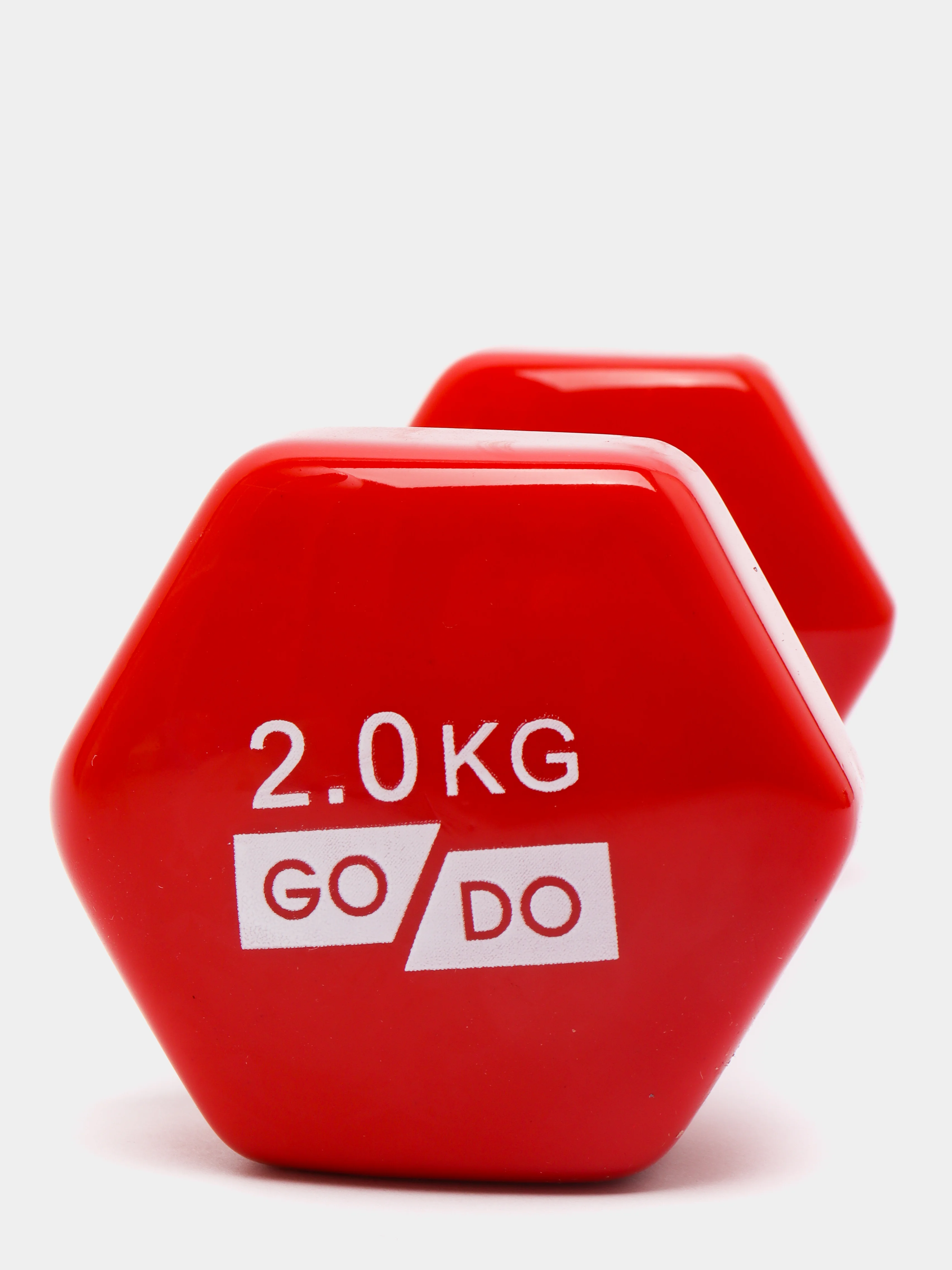 Красный гантель виниловая GO DO