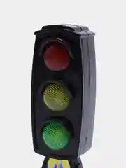 Черный светофор со светом и звуком