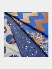 Ткань для шитья и рукоделия, интерьерная ткань, коллекция "Christmas blue" 150х75 см