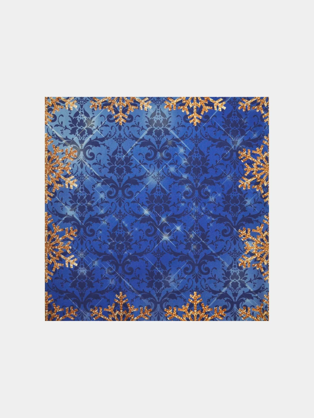 Индиго ткань для шитья и рукоделия, интерьерная ткань, коллекция "Christmas blue" 150х75 см
