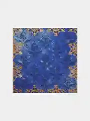 Индиго ткань для шитья и рукоделия, интерьерная ткань, коллекция "Christmas blue" 150х75 см