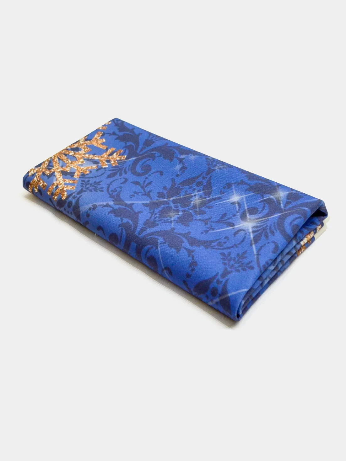 Индиго ткань для шитья и рукоделия, интерьерная ткань, коллекция "Christmas blue" 150х75 см