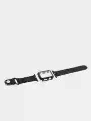 Черный бампер с защитным стеклом и ремешком для Apple Watch 42 мм