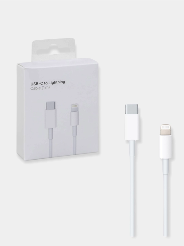 Кабель Type-C Lightning для Apple iPhone, с функцией быстрой зарядки, 1 метр , белый