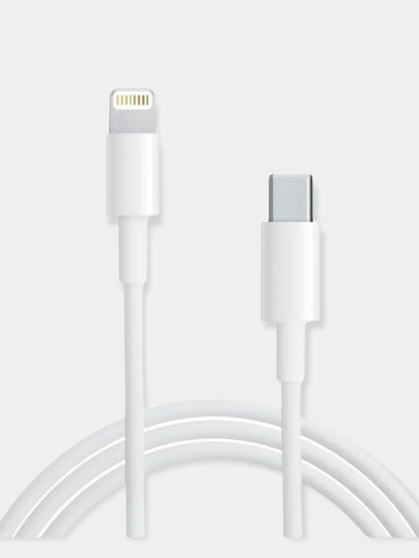 Кабель Type-C Lightning для Apple iPhone, с функцией быстрой зарядки, 1 метр , белый