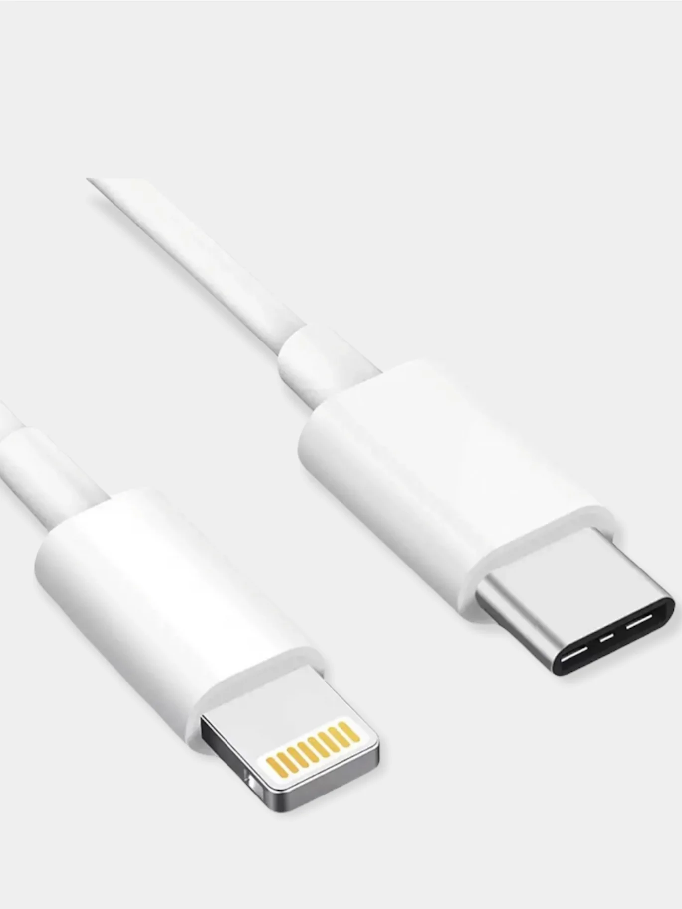 Кабель Type-C Lightning для Apple iPhone, с функцией быстрой зарядки, 1 метр , белый
