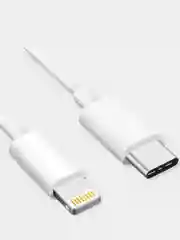 Кабель Type-C Lightning для Apple iPhone, с функцией быстрой зарядки, 1 метр , белый