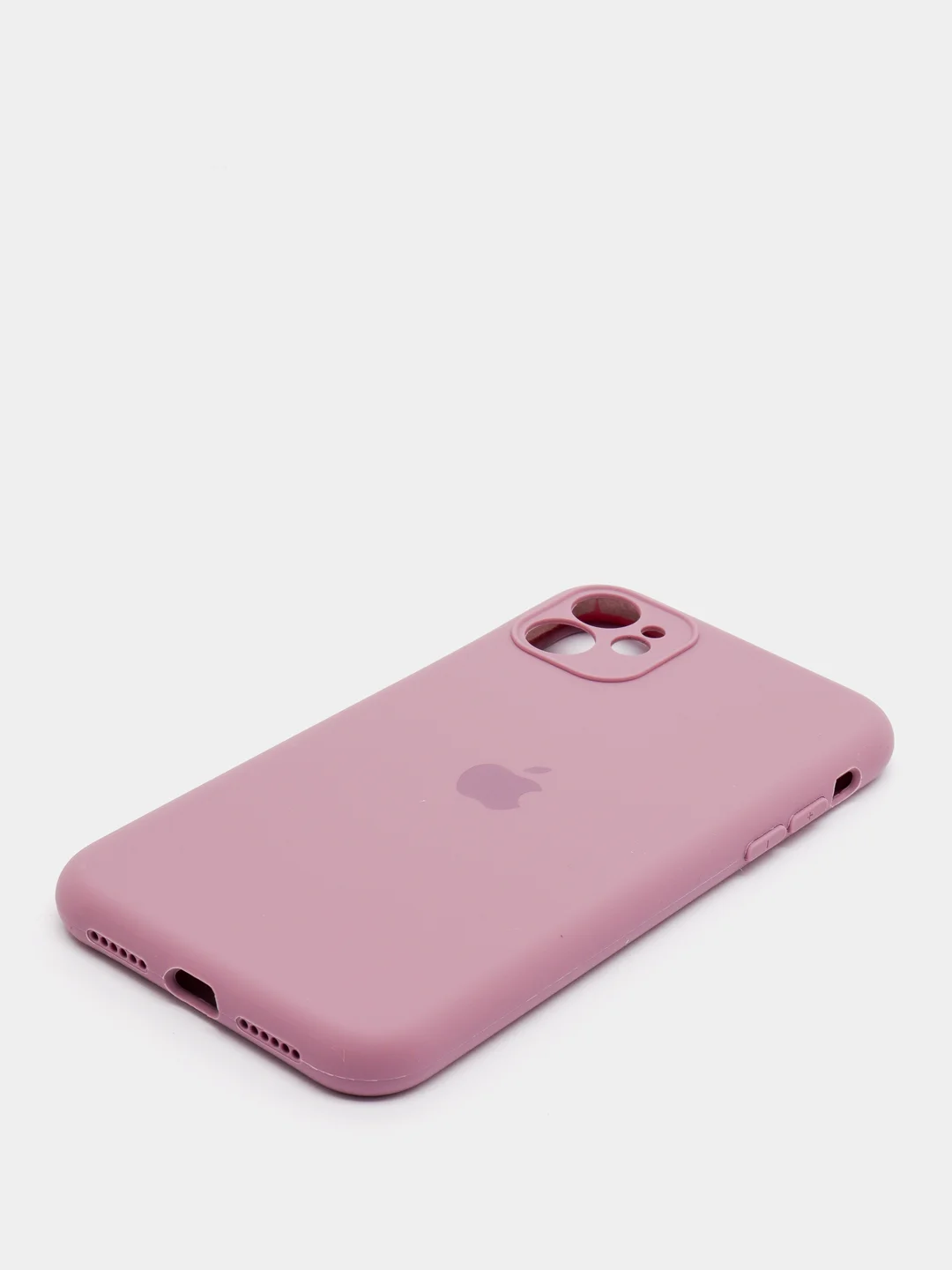 Сиреневый чехол силиконовый с защитой камеры для iPhone 11/12/12Pro/12ProMax/13/13Pro/13ProMax