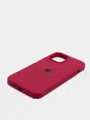 Багровый чехол силиконовый с защитой камеры для iPhone 11/12/12Pro/12ProMax/13/13Pro/13ProMax