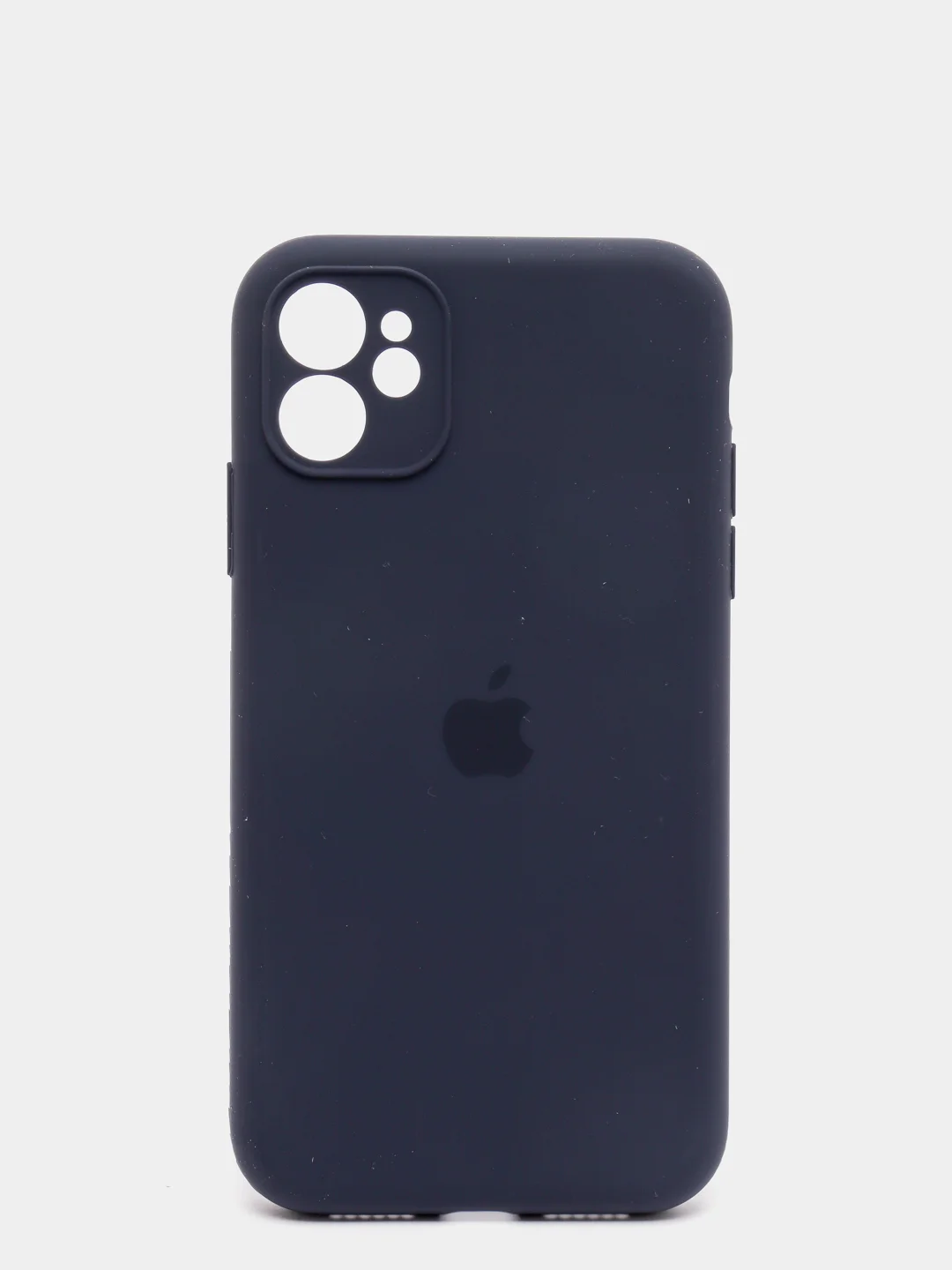 Темно-синий чехол силиконовый с защитой камеры для iPhone 11/12/12Pro/12ProMax/13/13Pro/13ProMax