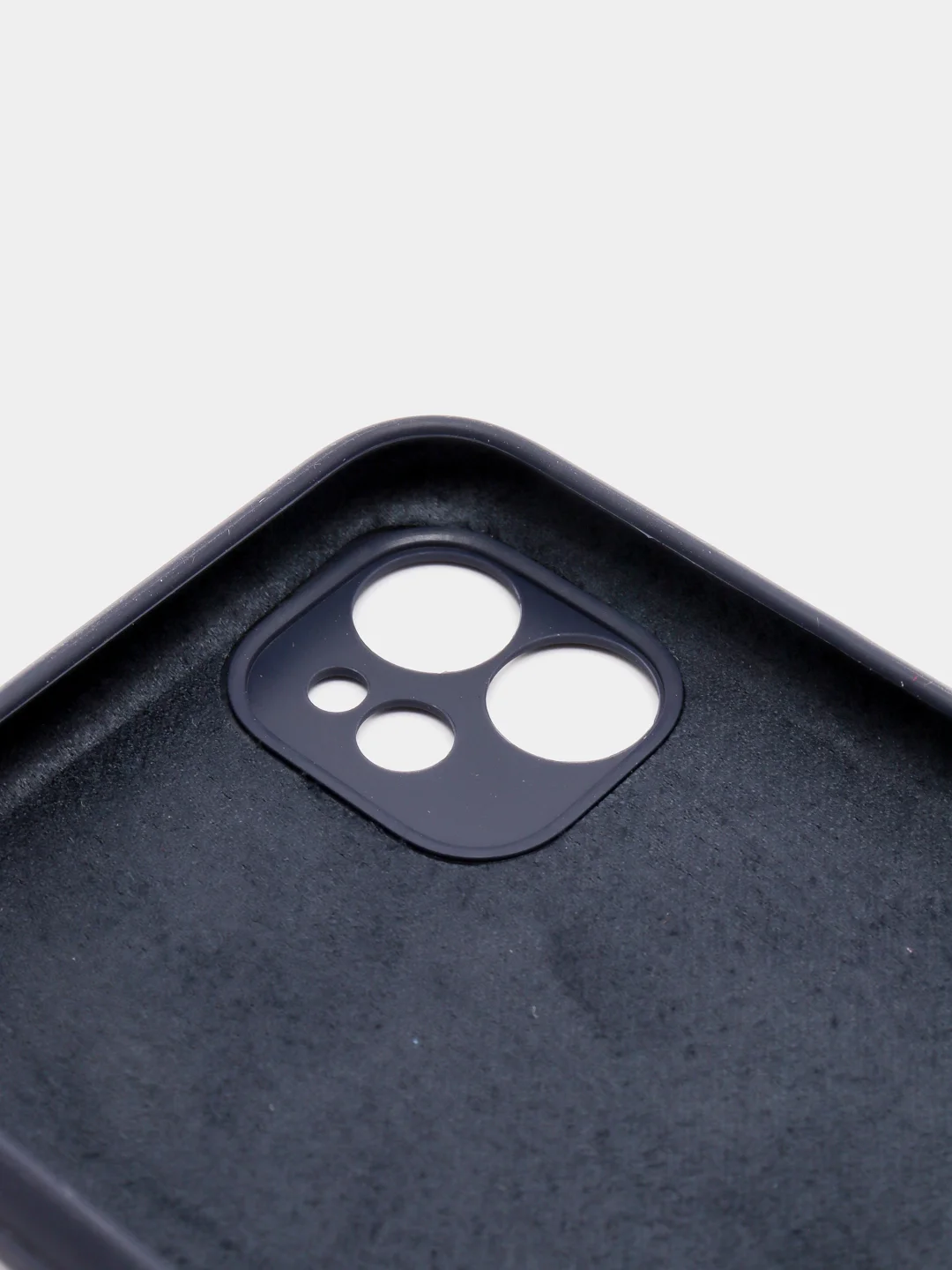Темно-синий чехол силиконовый с защитой камеры для iPhone 11/12/12Pro/12ProMax/13/13Pro/13ProMax