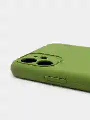Зелёный хаки чехол силиконовый с защитой камеры для iPhone 11/12/12Pro/12ProMax/13/13Pro/13ProMax