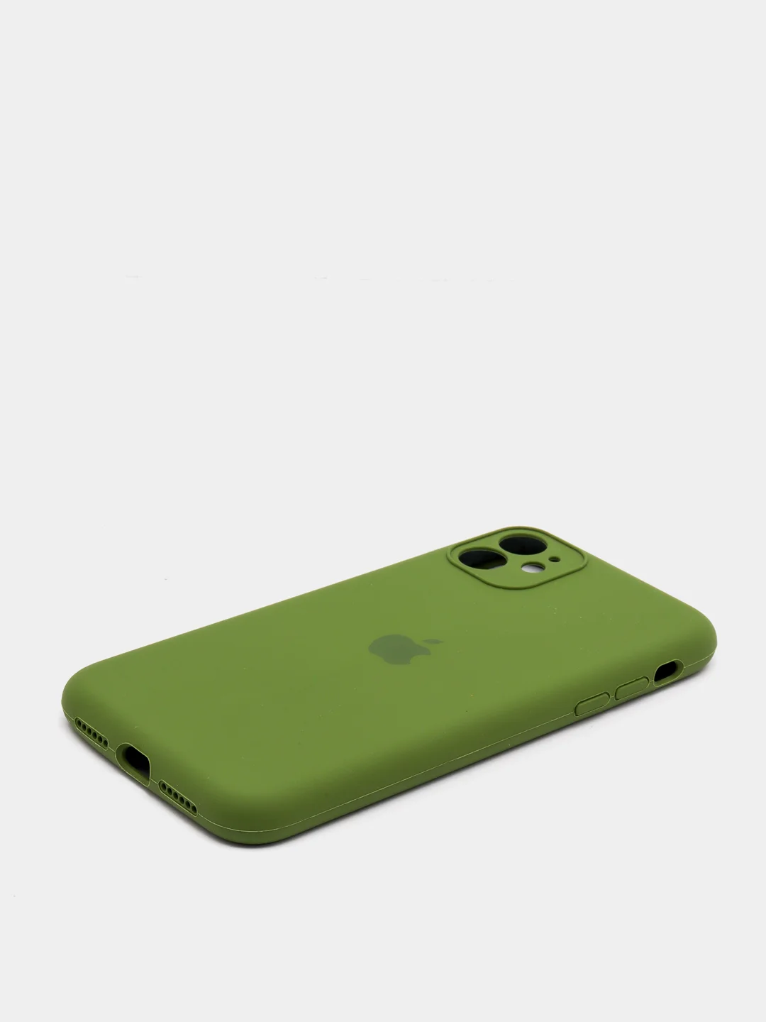 Зелёный хаки чехол силиконовый с защитой камеры для iPhone 11/12/12Pro/12ProMax/13/13Pro/13ProMax