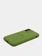 Зелёный хаки чехол силиконовый с защитой камеры для iPhone 11/12/12Pro/12ProMax/13/13Pro/13ProMax