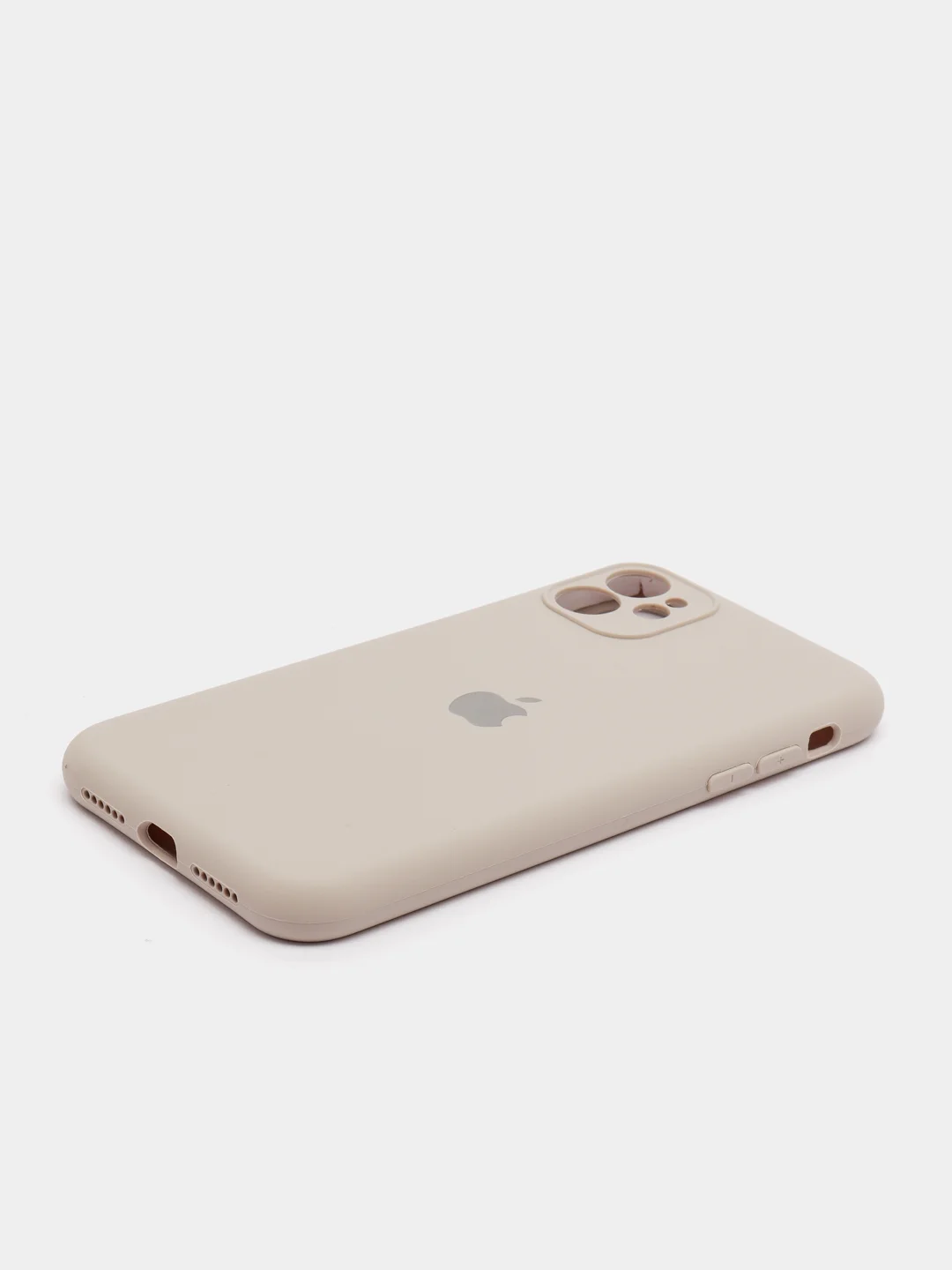 Песочный хаки чехол силиконовый с защитой камеры для iPhone 11/12/12Pro/12ProMax/13/13Pro/13ProMax
