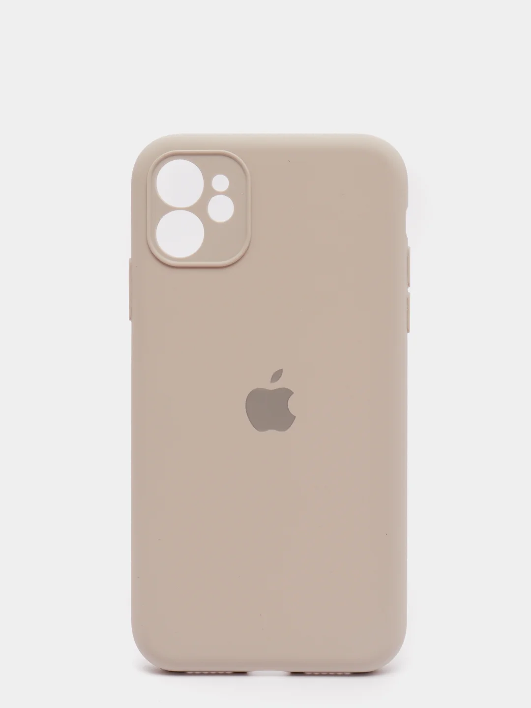 Песочный хаки чехол силиконовый с защитой камеры для iPhone 11/12/12Pro/12ProMax/13/13Pro/13ProMax
