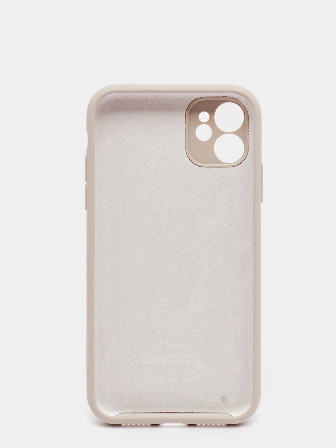 Песочный хаки чехол силиконовый с защитой камеры для iPhone 11/12/12Pro/12ProMax/13/13Pro/13ProMax