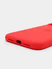 Красный чехол силиконовый с защитой камеры для iPhone 11/12/12Pro/12ProMax/13/13Pro/13ProMax
