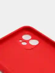 Красный чехол силиконовый с защитой камеры для iPhone 11/12/12Pro/12ProMax/13/13Pro/13ProMax