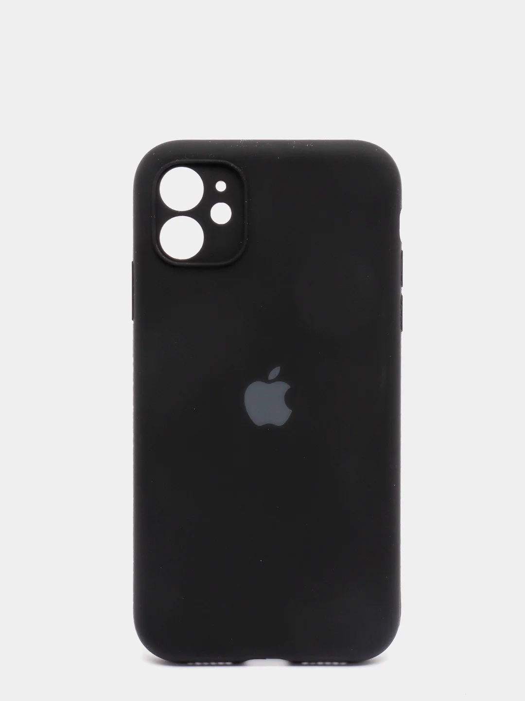 Черный чехол силиконовый с защитой камеры для iPhone 11/12/12Pro/12ProMax/13/13Pro/13ProMax