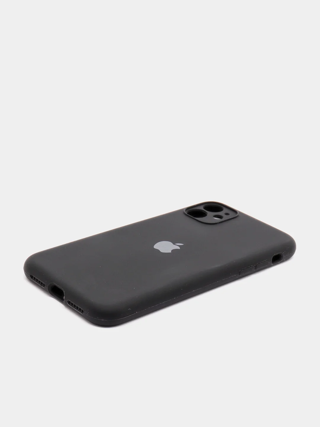 Черный чехол силиконовый с защитой камеры для iPhone 11/12/12Pro/12ProMax/13/13Pro/13ProMax