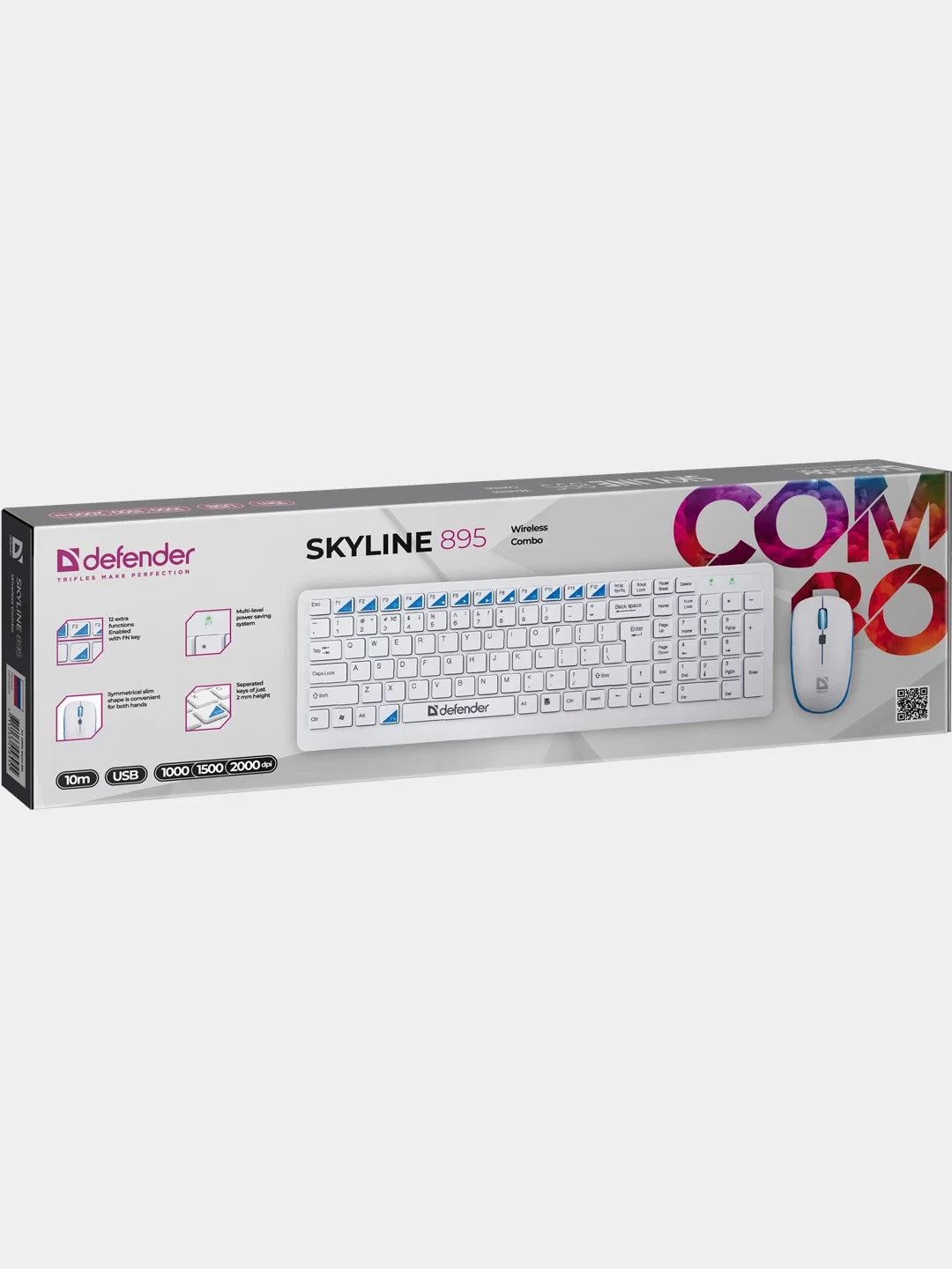 Беспроводной набор Defender Skyline 895 RU, белый, мультимедийный