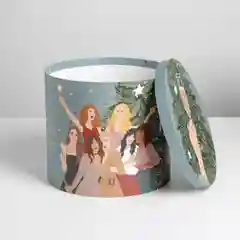 Небесно-голубой подарочные коробки "Happy new year"