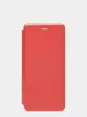 Красный чехол-книжка для Xiaomi Redmi Note 9, горизонтальная, на магните