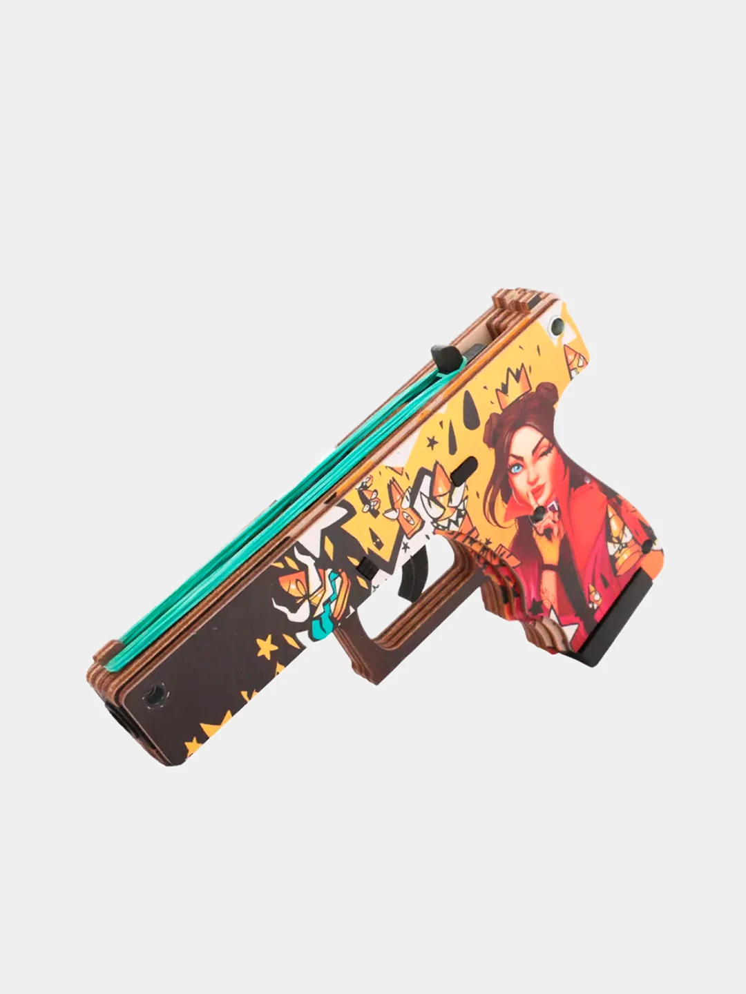 Деревянный пистолет Глок 18 (Glock 18) v1.6 Королева Пуль (резинкострел) КС ГО / CS GO