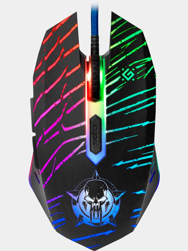 Игровая мышь Defender Dark Agent GM-590L 6 кнопок,12800dpi