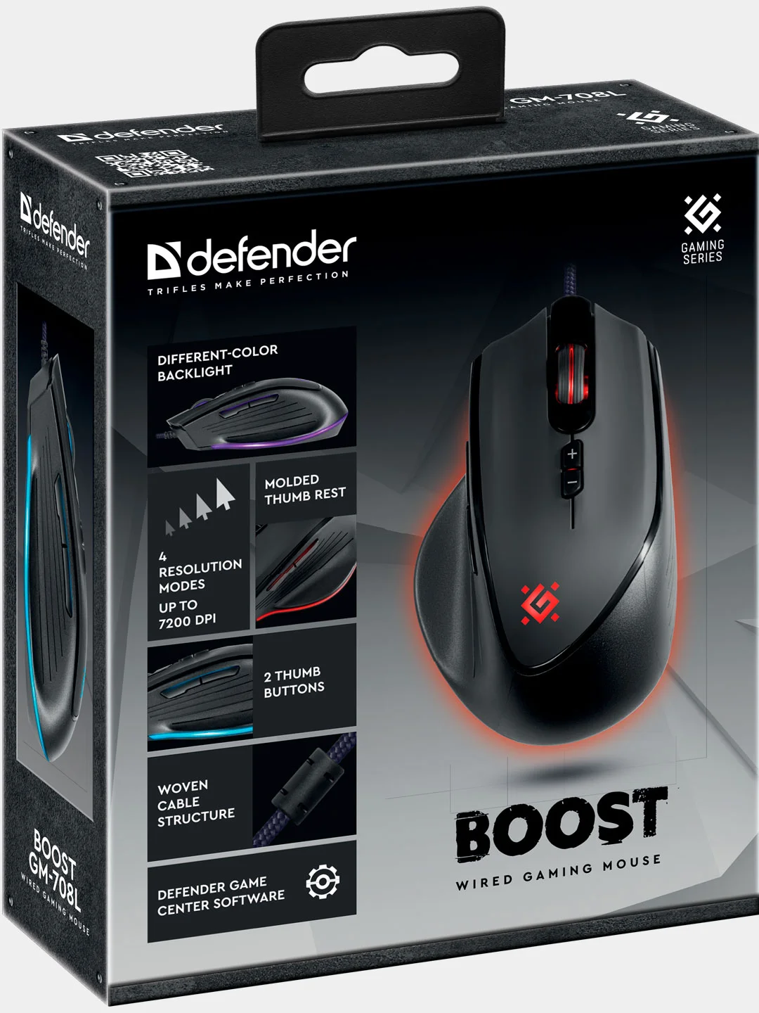 Игровая мышь Defender Boost GM-708L оптика,7кнопок,7200dpi
