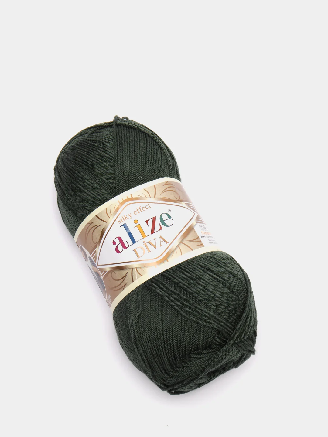 Хаки пряжа Alize Diva 100% Микрофибра 100г 350м