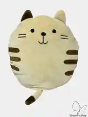 Бежевый мягкая игрушка "Котик подушка - кругляш" 40 см/котик/кот/подушка - игрушка