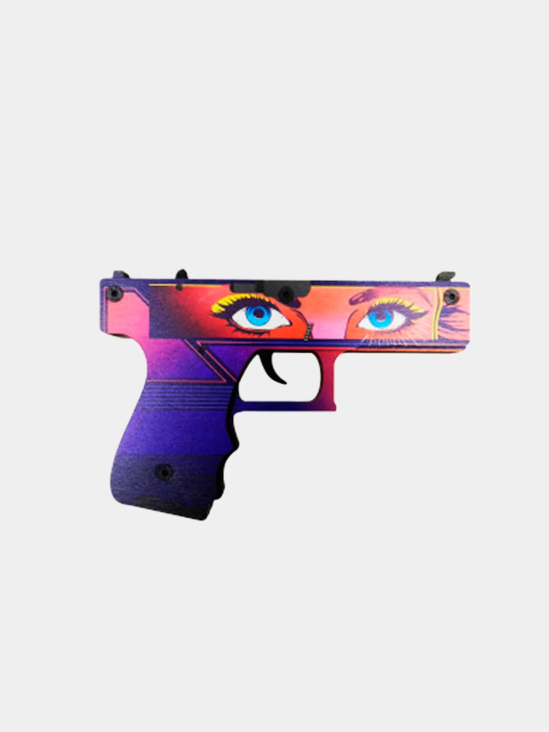 Алый деревянный пистолет Глок 18 (Glock 18) v1.6 7 видов (резинкострел) КС ГО / CS GO
