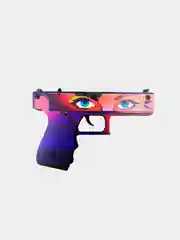 Алый деревянный пистолет Глок 18 (Glock 18) v1.6 7 видов (резинкострел) КС ГО / CS GO