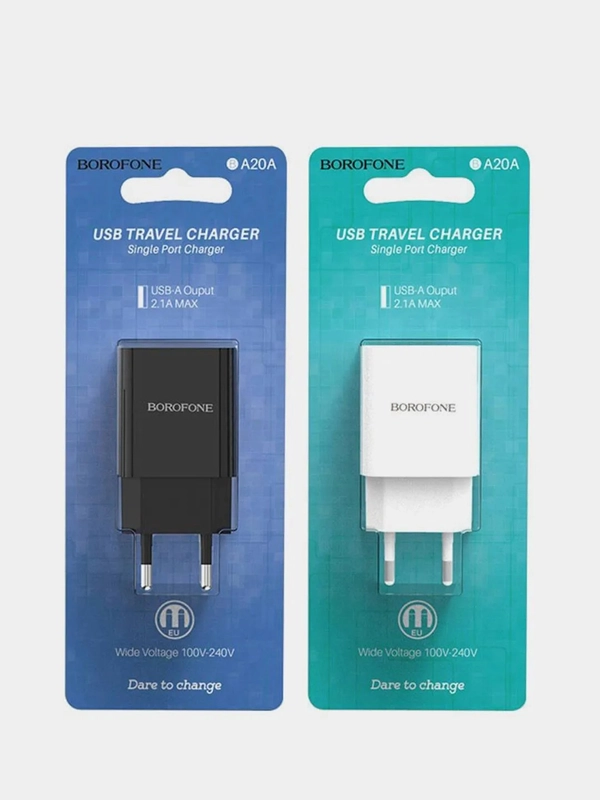 Сетевое зарядное устройство Borofon A20A, 1 x USB, до 2,1А